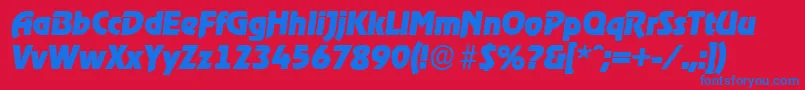 fuente OnstageserialHeavyItalic – Fuentes Azules Sobre Fondo Rojo