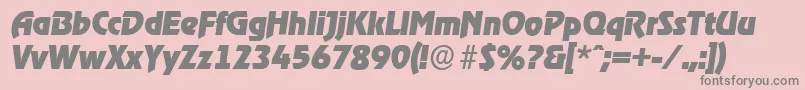 OnstageserialHeavyItalic-Schriftart – Graue Schriften auf rosa Hintergrund