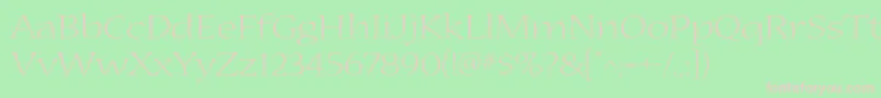 NuevastdLightextended Font – Pink Fonts on Green Background