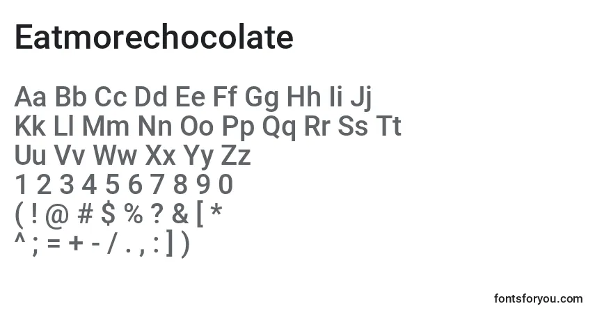 Eatmorechocolate Font – alphabet, numbers, special characters