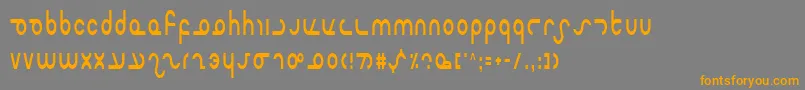 Fonte MasterdomCondensed – fontes laranjas em um fundo cinza