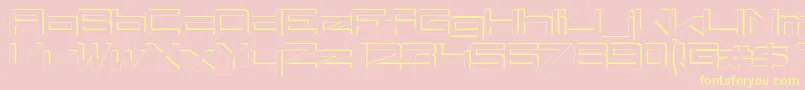 KaufhalleBlech Font – Yellow Fonts on Pink Background