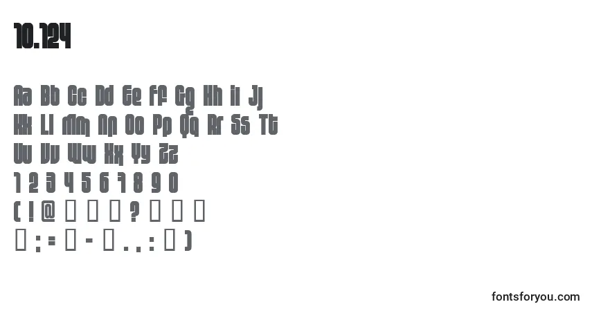 10.124フォント–アルファベット、数字、特殊文字