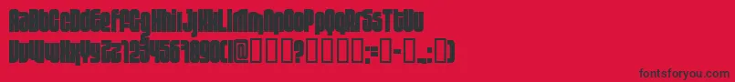 10.124 Font – Black Fonts on Red Background