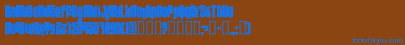 フォント10.124 – 茶色の背景に青い文字