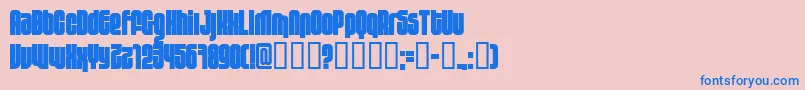 10.124 Font – Blue Fonts on Pink Background