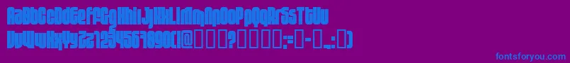 10.124 Font – Blue Fonts on Purple Background