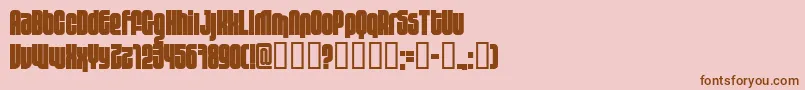 10.124 Font – Brown Fonts on Pink Background