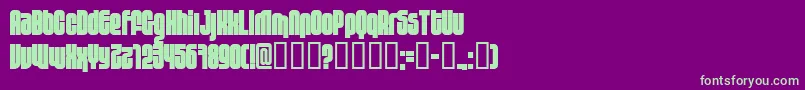 10.124 Font – Green Fonts on Purple Background