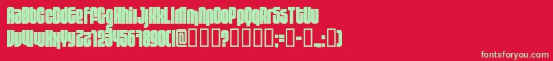 10.124 Font – Green Fonts on Red Background