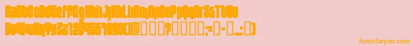 10.124 Font – Orange Fonts on Pink Background