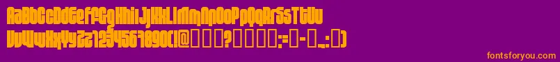 10.124 Font – Orange Fonts on Purple Background