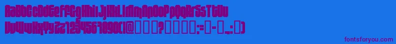 10.124 Font – Purple Fonts on Blue Background