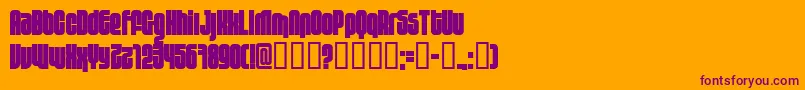 10.124-Schriftart – Violette Schriften auf orangefarbenem Hintergrund