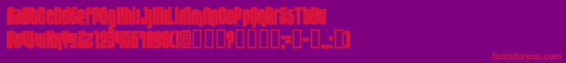 10.124 Font – Red Fonts on Purple Background