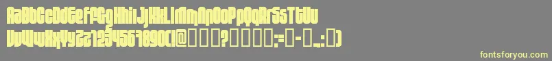 10.124 Font – Yellow Fonts on Gray Background