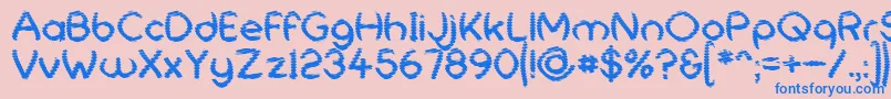 UniversalShatter Font – Blue Fonts on Pink Background