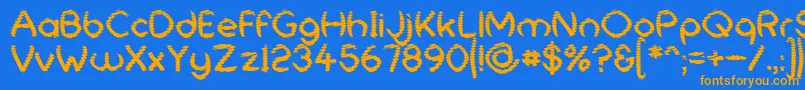 UniversalShatter Font – Orange Fonts on Blue Background