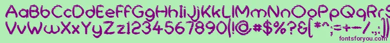 UniversalShatter Font – Purple Fonts on Green Background