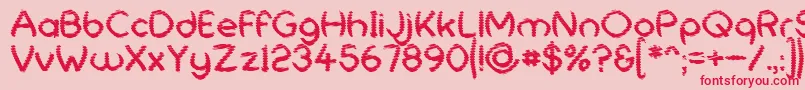 UniversalShatter Font – Red Fonts on Pink Background