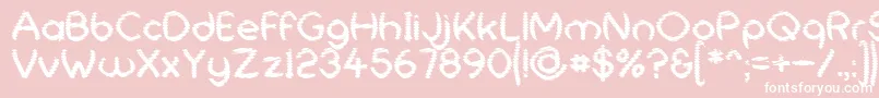 UniversalShatter Font – White Fonts on Pink Background