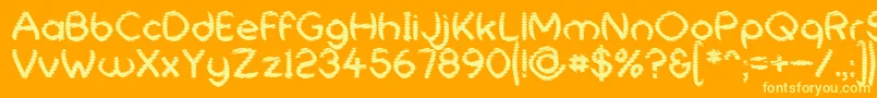 More about UniversalShatter Font UniversalShatter Font – Yellow Fonts on Orange Background