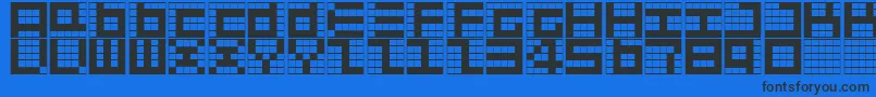 Шрифт Givemefive – чёрные шрифты на синем фоне