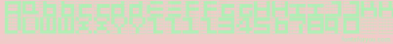 Givemefive-Schriftart – Grüne Schriften auf rosa Hintergrund