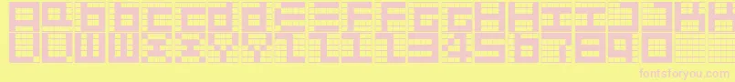 Givemefive Font – Pink Fonts on Yellow Background