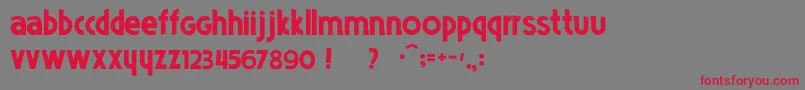 PoetsBold Font – Red Fonts on Gray Background