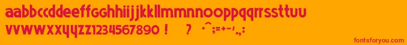 PoetsBold-Schriftart – Rote Schriften auf orangefarbenem Hintergrund