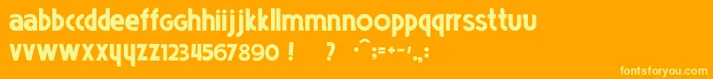 More about PoetsBold Font PoetsBold Font – Yellow Fonts on Orange Background