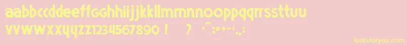 PoetsBold-Schriftart – Gelbe Schriften auf rosa Hintergrund