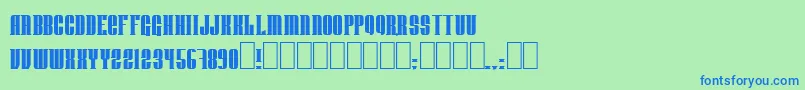 Шрифт Donnienn – синие шрифты на зелёном фоне