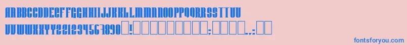 Donnienn Font – Blue Fonts on Pink Background