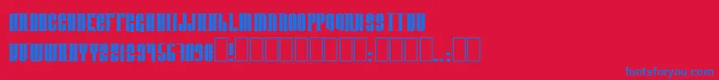 Donnienn Font – Blue Fonts on Red Background