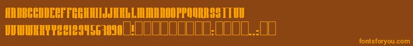 Donnienn Font – Orange Fonts on Brown Background