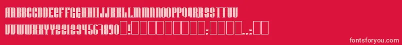 Donnienn Font – Pink Fonts on Red Background