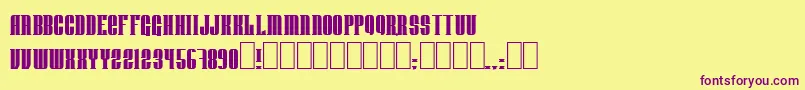 Donnienn Font – Purple Fonts on Yellow Background