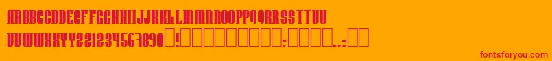 Шрифт Donnienn – красные шрифты на оранжевом фоне