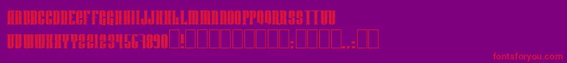 Шрифт Donnienn – красные шрифты на фиолетовом фоне