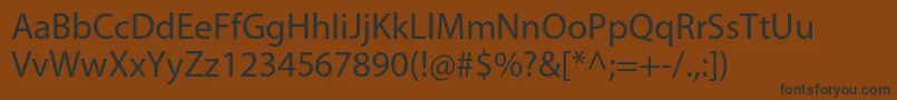 Шрифт MyriadproRegular – чёрные шрифты на коричневом фоне