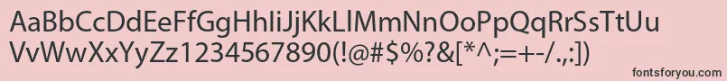 フォントMyriadproRegular – ピンクの背景に黒い文字