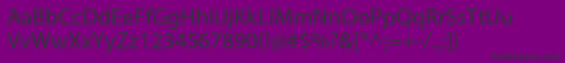 MyriadproRegular-Schriftart – Schwarze Schriften auf violettem Hintergrund
