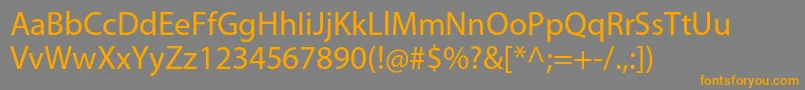 MyriadproRegular Font – Orange Fonts on Gray Background