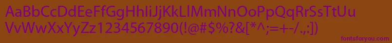 MyriadproRegular Font – Purple Fonts on Brown Background