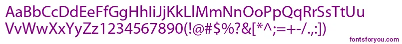 MyriadproRegular Font – Purple Fonts on White Background