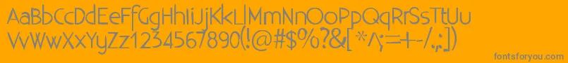 Aloha Font – Gray Fonts on Orange Background