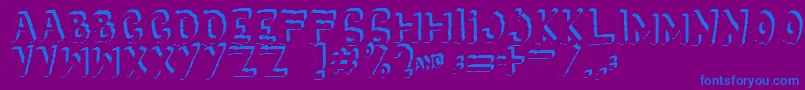 Yes3D Font – Blue Fonts on Purple Background