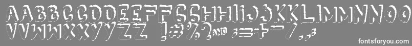 フォントYes3D – 灰色の背景に白い文字